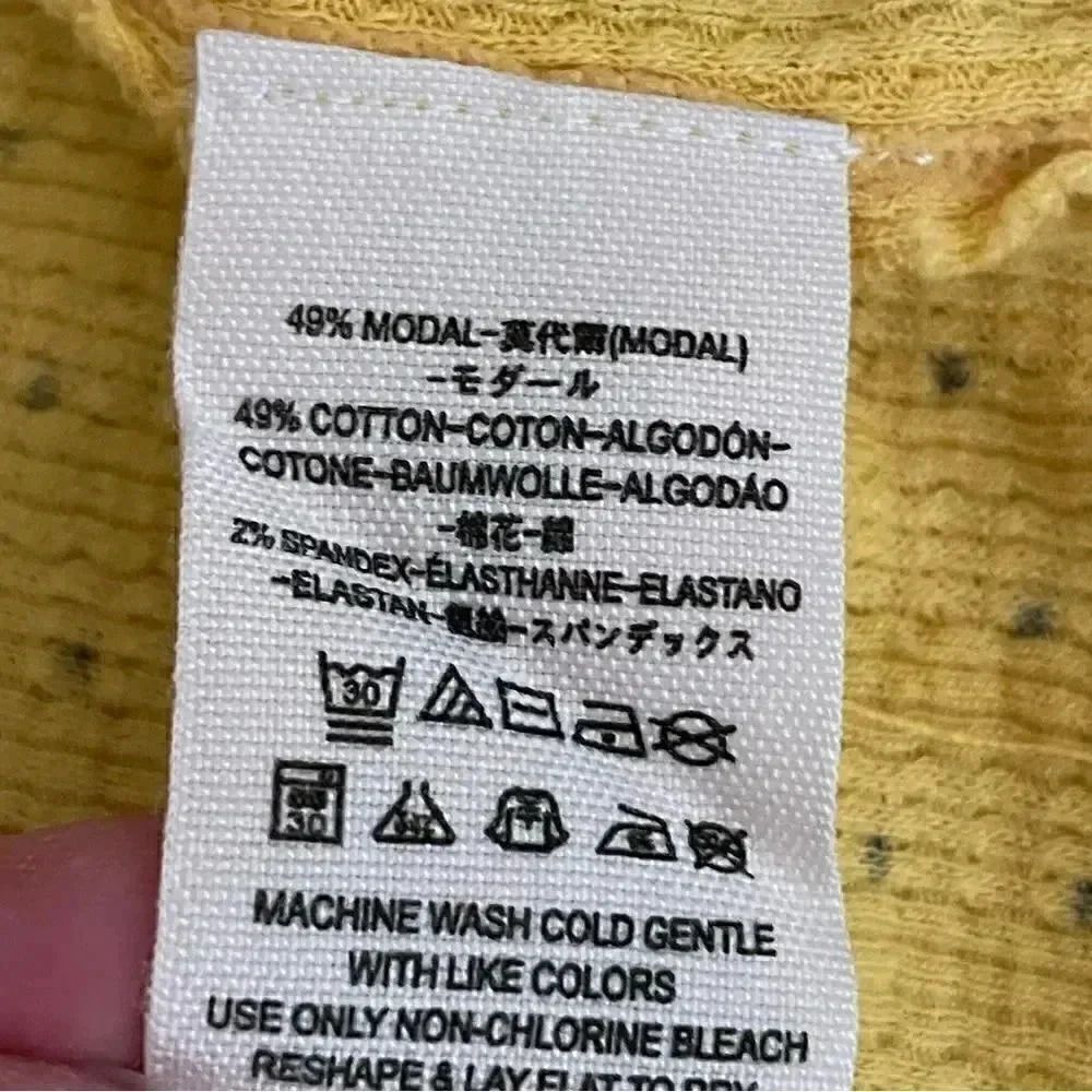 We The Free Yellow Black Polka Dots Sleeveless Womens Tank Top SZ S - Picture 4 of 9
